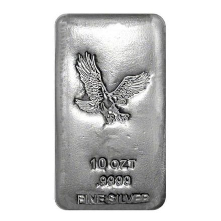 Eagle 10 oz Cast Silver Bar