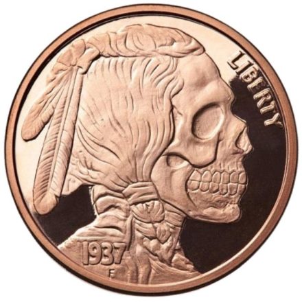 Indian Skull 1 oz Copper Round