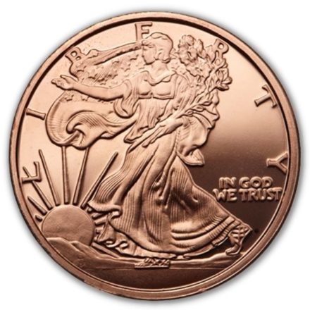 Walking Liberty Silver Plated Commemorative Coin 1 Oz Copper Round 