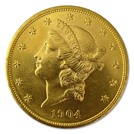 $20 Liberty Double Eagle Gold Coin AU