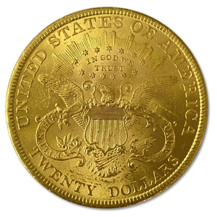 $20 Liberty Double Eagle Gold Coin BU Reverse