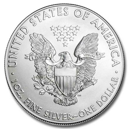 2002 American Silver Eagle Coin Reverse