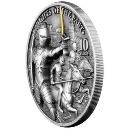 2021 2 oz Germania Knights of Malta HR Silver Coin Tilt