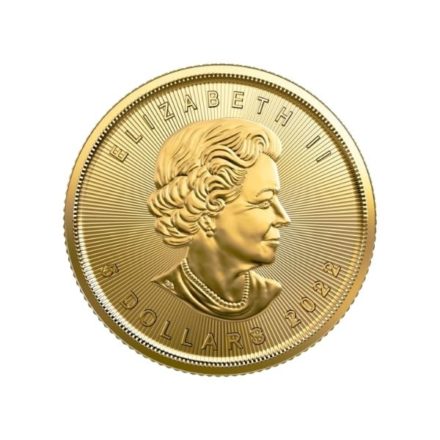 2022 1/10 oz Canadian Gold Maple Leaf Coin Effigy