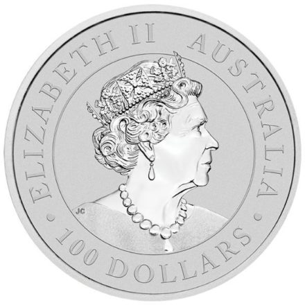 2022 1 oz Australian Platinum Kangaroo Coin effigy