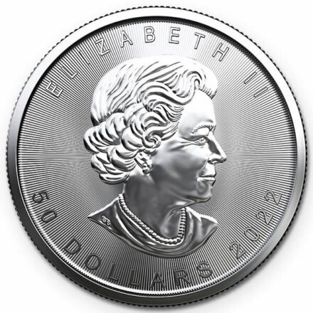 2022 1 oz Canadian Platinum Maple Leaf Coin Effigy