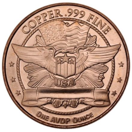 Capped Bust 1 oz Copper Round Reverse