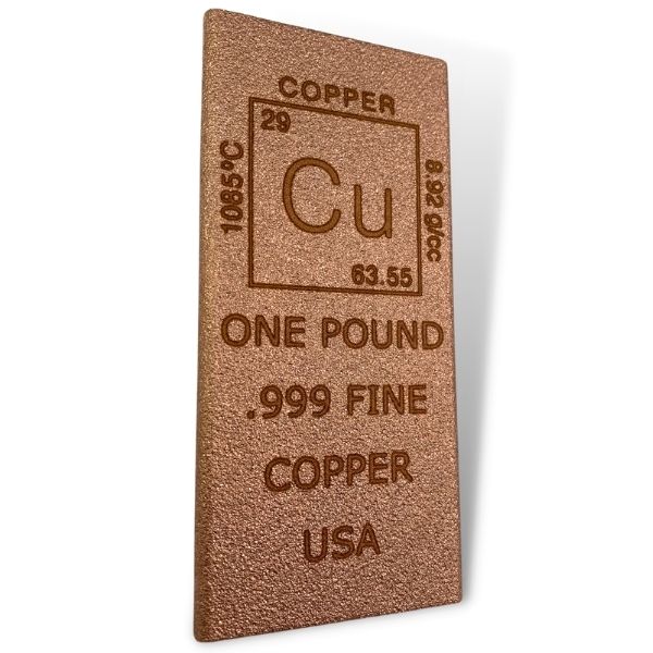 8 oz Elemental 1/2 Pound Copper Bar 