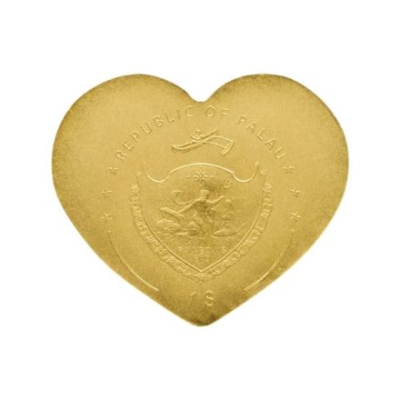 Palau 1/2 gram Gold Heart Little Treasure Reverse