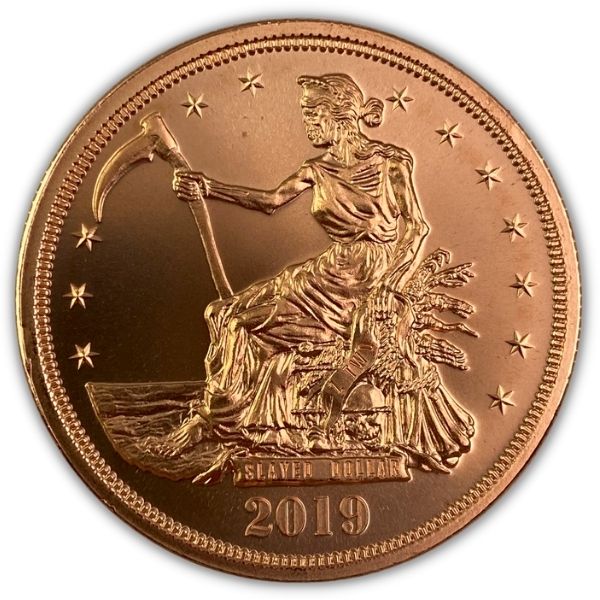 ZOMBIE BUCKS STARVING LIBERTY 1oz .999 Solid Copper Bullion Coin ZOMBIE $$$$$ 