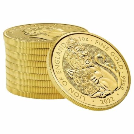 2022 1 oz Tudor Beasts Lion of England Gold Coin Edge