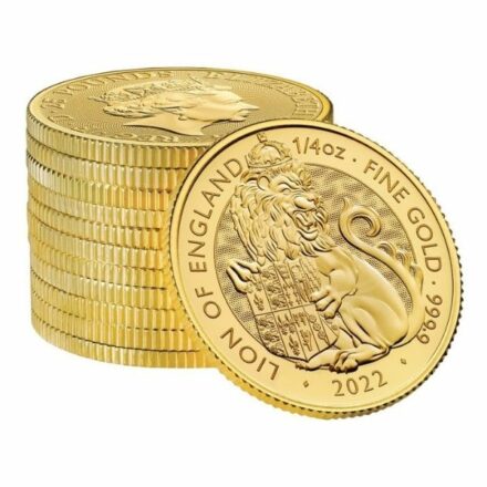 2022 1/4 oz Tudor Beasts Lion of England Gold Coin Edges