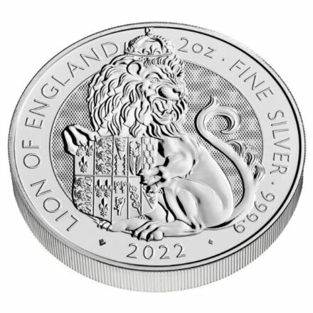 2022 2 oz Tudor Beasts Lion of England Silver Coin