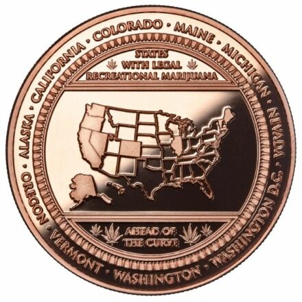 Cannabis States 1 oz Copper Round