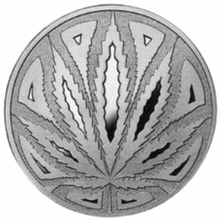 Cannabis The Big Leaf 1 oz Proof Silver Round