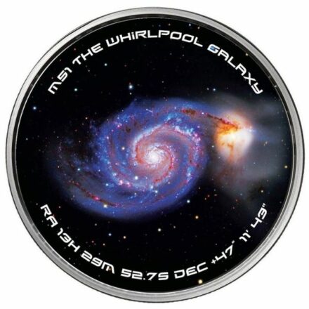 M51 The Whirlpool Galaxy 1 oz Proof Silver Round