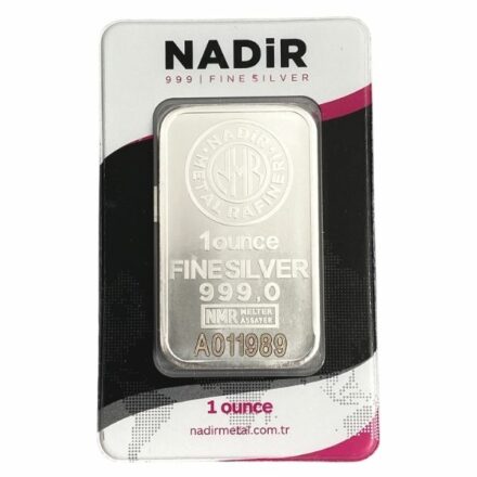 Nadir 1 oz Silver Bar in Assay Card