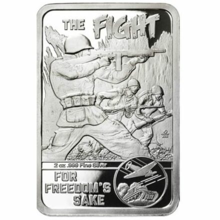 Uncle Sam - I'm Counting On You 2 oz Silver Bar reverse