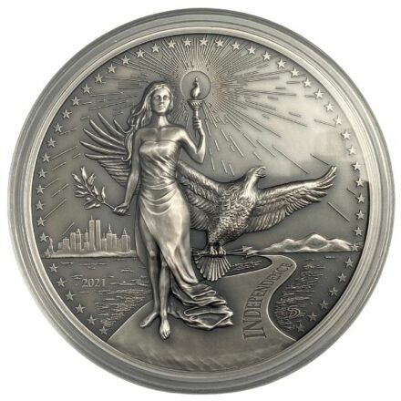 2021 10 oz Silver American Virtues Medallion - Antiqued