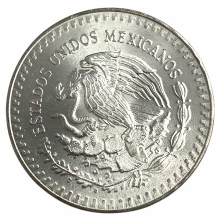 1985 1 oz Mexican Silver Libertad Coin Reverse