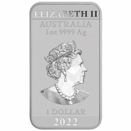 2022 1 oz Australia Perth Mint Silver Dragon Bar Effigy