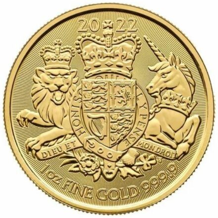 2022 1 oz British Gold Royal Arms Coin Reverse
