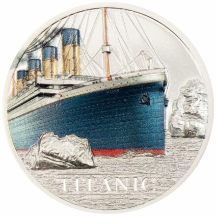 2022 1 oz Titanic Ultra High-Relief Silver Coin Reverse