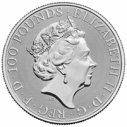2022 1 oz Tudor Beasts of England Platinum Coin Effigy
