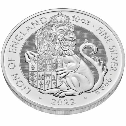 2022 10 oz Tudor Beasts of England Silver Coin Angle