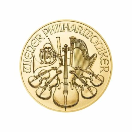 2022 1/25 oz Austrian Gold Philharmonic Coin Reverse