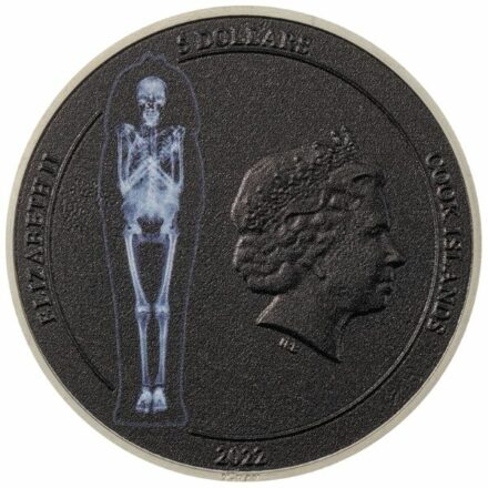2022 1oz Mummy X-Ray Ultra High-Relief Silver Coin
