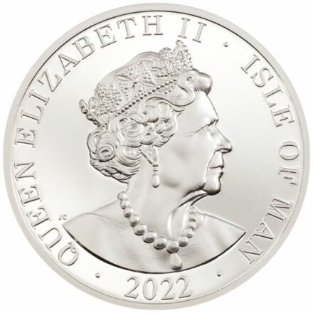 2022 2 oz Isle of Man High-Relief Silver Noble Obverse