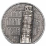 2022 2oz Silver Leaning Tower of Pisa Antique Coin reverse