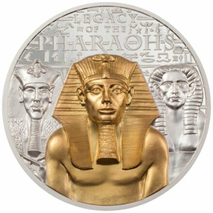 2022 3oz Legacy of the Pharaohs Gilded Silver Coin Reverse