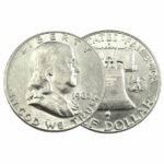 AU+ 90% Silver Franklin Half $1 Face Value