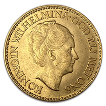 Dutch 10 Guilders Gold Coin