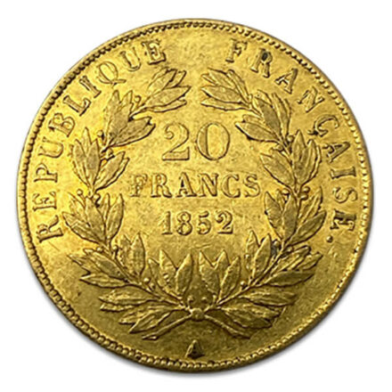 France 20 Franc Gold Coin - Napoleon Reverse