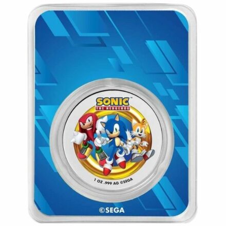 Sonic Colorized 1 oz Silver Round - With TEP
