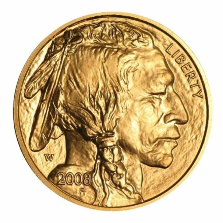 2008-W 1/2 oz Gold Buffalo Coin with Box COA Obverse