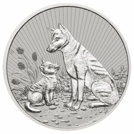 2022 Australian 2 oz Silver Dingo Coin Obverse