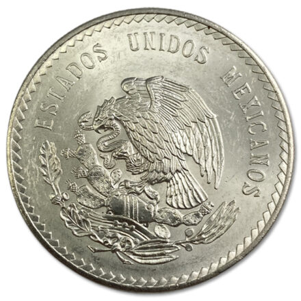 Mexico 5 Peso Cuauhtemoc Silver Coin - 1947-1948 Reverse
