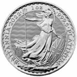2022 1 oz British Platinum Britannia Coin Reverse