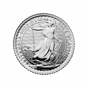 2022 1/10 oz British Platinum Britannia Coin Reverse