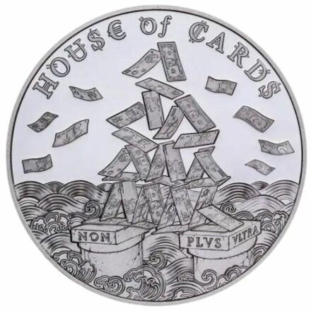 2022 House of Cards 5 oz Silver Round Obverse