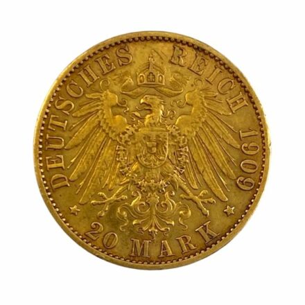 Germany Prussia 20 Mark Gold Coin Reverse