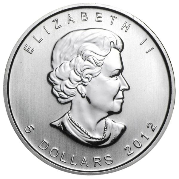 2012 $5 One Ounce *Silver Canada Maple Leaf Wildlife Moose* 1 oz Bullion Coin 