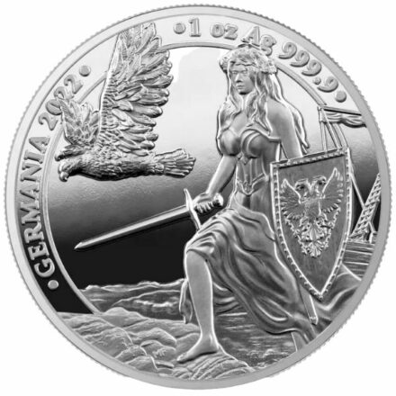 2022 Proof Lady Germania 1 oz Silver Round Obverse