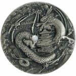 2021 2 oz Watatsumi Japanese Dragon Silver Coin Reverse