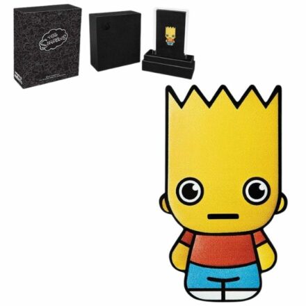 2022 1 oz Tuvalu Bart Simpson Shaped Silver Coin package