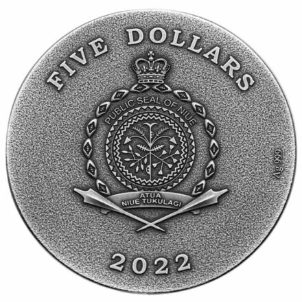 2022 2 oz Niue King Tut's Tomb Silver Coin